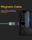 TOPK R-Line1 LED kabel magnetyczny dla iPhone X 8 7 6 Plus Micro kabel USB i kabel USB typu C magnes kable telefoniczne typu C U