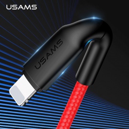 USAMS SR telefon komórkowy kabel USB do telefonu iPhone 5 7 6 8 X pleciony Nylon danych przewód do iPhone'a kabel inteligentne s