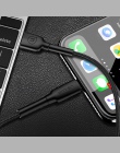 USAMS SR telefon komórkowy kabel USB do telefonu iPhone 5 7 6 8 X pleciony Nylon danych przewód do iPhone'a kabel inteligentne s