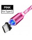 INIU przepływu Luminous oświetlenie magnetyczny kabel USB dla iPhone XR X 7 8 Micro typ C ładowarka szybkie ładowanie magnes ład
