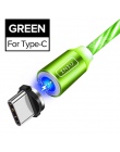 INIU przepływu Luminous oświetlenie magnetyczny kabel USB dla iPhone XR X 7 8 Micro typ C ładowarka szybkie ładowanie magnes ład