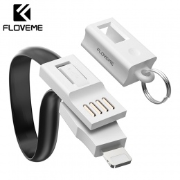 FLOVEME wielofunkcyjny kabel USB dla iPhone oświetlenie ładowarka Powerbank kabel brelok do kluczy akcesoria przenośne ładowania