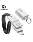 FLOVEME wielofunkcyjny kabel USB dla iPhone oświetlenie ładowarka Powerbank kabel brelok do kluczy akcesoria przenośne ładowania