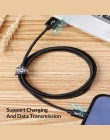 TOPK AN01 Ultra wytrzymałego nylonu pleciony drut metalowa wtyczka synchronizacji danych do ładowania danych kabel Micro USB do 