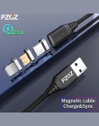 PZOZ magnetyczny kabel Usb Micro Usb c kabel do szybkiego ładowania Microusb kabel typu c magnes ładowarka do iphone 8 Samsung S