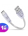 Kabel Micro USB uśmiechnięta twarz świecące LED światła szybkie ładowanie USB kabel do transmisji danych dla iPhone telefon komó