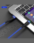 ROCK oświetlenie LED Micro USB kabel do Xiaomi Redmi 4X uwaga 4 5 dla Samsung o wysokiej wytrzymałości transferu danych Cabo ład