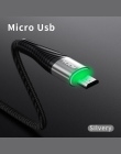 ROCK oświetlenie LED Micro USB kabel do Xiaomi Redmi 4X uwaga 4 5 dla Samsung o wysokiej wytrzymałości transferu danych Cabo ład