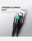 Rock 1 m 2 m Led szybkie ładowanie kabel Micro Usb do ładowania dla Samsung Huawei Xiaomi Redmi LG Android Microusb ładowarka da