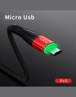 Rock 1 m 2 m Led szybkie ładowanie kabel Micro Usb do ładowania dla Samsung Huawei Xiaomi Redmi LG Android Microusb ładowarka da