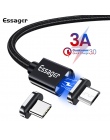 Essager magnetyczny kabel do Xiaomi Samsung z systemem Android telefon komórkowy magnes ładowarka Micro kabel USB typu C szybkie