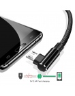 OLAF kabel Micro USB przewód USB z wtyczką kątową 90° 1 m 2 m 3 m do Samsung S7 S6 2.4A szybkie ładowanie dla Huawei dla Xiaomi 