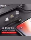 PZOZ 90 stopni kabel magnetyczny usb c Micro usb typu C szybkiego ładowania Microusb typu C magnes ładowarka do iphone xs MAX xi