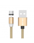 USLION LED kabel magnetyczny i Micro USB kabel i kabel USB typu C plecionka z nylonu typu C magnes ładowarka do iphone 7 X Samsu