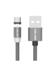USLION LED kabel magnetyczny i Micro USB kabel i kabel USB typu C plecionka z nylonu typu C magnes ładowarka do iphone 7 X Samsu