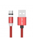 USLION LED kabel magnetyczny i Micro USB kabel i kabel USB typu C plecionka z nylonu typu C magnes ładowarka do iphone 7 X Samsu