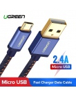 Ugreen ładowania Micro USB kabel do Xiaomi uwaga 2.4A szybka ładowarka USB do telefonu komórkowego kabel do Samsung S7 Huawei An