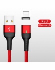 Kabel magnetyczny dla iPhone Samsung USAMS 3A szybkie ładowanie magnes telefon kabel USB Micro USB typu C magnes ładowarka i syn