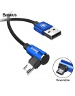 Baseus odwracalny kabel Micro USB szybkie ładowanie ładowarka Micro drutu kabel Microusb do Samsung Xiaomi komórkowego z systeme
