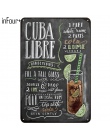 [InFour +] nowy CUBA LIBRE koktajl metalowe tabliczki wystrój domu w stylu Vintage plakietki emaliowane Pub domu płytki dekoracy