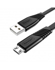 Essager płaski kabel Micro USB dla Xiaomi Redmi Samsung 2.4A szybkie ładowanie danych Microusb ładowarka przewód komórkowego z s