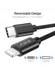 RAXFLY USB PD oświetlenie kabli do typu C kabel przewód ładowania dla iPhone XS Max XR X 8 7 Plus USB C do 8 pin synchronizacji 
