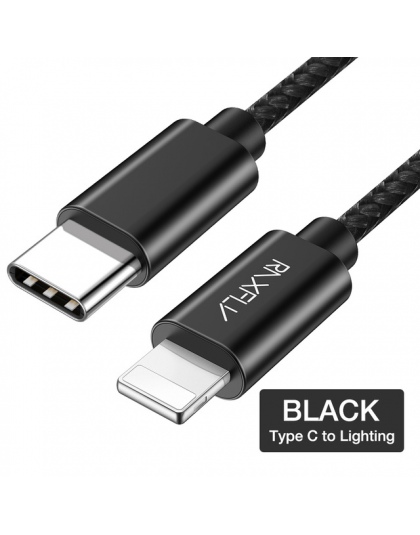 RAXFLY USB PD oświetlenie kabli do typu C kabel przewód ładowania dla iPhone XS Max XR X 8 7 Plus USB C do 8 pin synchronizacji 