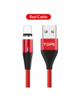 TOPK 1 M 3A magnetyczny kabel USB danych kabel do ładowania dla iPhone Xs Max magnes ładowarka Micro kabel USB typu C do Samsung