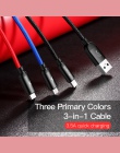 Baseus 3 w 1 kabel USB do iPhone Samsung Xiaomi wielofunkcyjny szybkie ładowanie ładowarka USB typu C typu c micro USB kabel do 