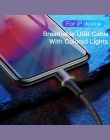 Baseus kabel USB dla ładowarka do iPhone’a 2.4A szybka danych ładowania telefonu komórkowego kable do iPhone Xs Max Xr X 8 7 6 6