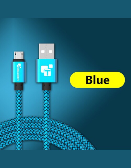 Kabel Micro USB 2A 1 m szybki ładowania Nylon USB do synchronizacji danych telefonu komórkowego z systemem Android ładowarka kab