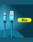 Kabel Micro USB 2A 1 m szybki ładowania Nylon USB do synchronizacji danych telefonu komórkowego z systemem Android ładowarka kab