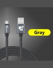 Kabel Micro USB 2A 1 m szybki ładowania Nylon USB do synchronizacji danych telefonu komórkowego z systemem Android ładowarka kab