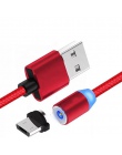 Magnetyczny kabel do ładowania dla IPhone XR XS MAX X 8 7 6 S Plus telefon komórkowy 1 M magnes ładowarka kabel Micro USB USB ty