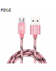 PZOZ kabel Micro USB szybkie ładowanie adapter do ładowarki danych kabel do Samsung Xiaomi Huawei MEIZU SONY z systemem Android 