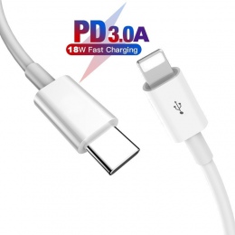PD szybki kabel do ładowania USB C błyskawica dla iPhone Xs X 8 pin do typu C 3A szybka ładowarka dla typu C błyskawica Macbook 