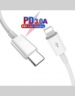 PD szybki kabel do ładowania USB C błyskawica dla iPhone Xs X 8 pin do typu C 3A szybka ładowarka dla typu C błyskawica Macbook 