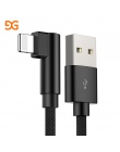 GUSGU przewód USB z wtyczką kątową 90° dla iPhone X 6 6 s 7 8 szybki kabel do ładowania dla iPad ładowarka USB kabel L typ kabel