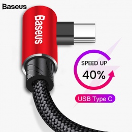 Baseus kabel USB typu C 90 stopni ładowarka USB C przewód szybkie ładowanie USBC typu c kabel do Samsung oneplus 7 Pro telefon k