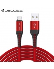 Jellico 120 CM o wysokiej wytrzymałości kabel Micro USB do Samsung Xiaomi LG USB 3.1A szybkie ładowanie danych pleciony ładowark