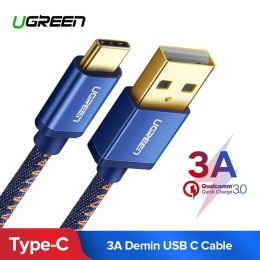 Ugreen USB C kabel do Xiaomi mi 8 3A kabel USB typu C szybkie ładowanie kabel do transmisji danych dla Samsung Galaxy S9 nintend