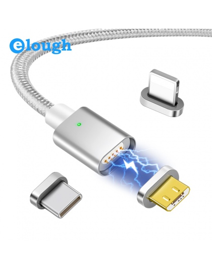 Elough E04 magnetyczny kabel USB do ładowania dla iPhone XR kabel Micro USB typ C kabel magnetyczny kabel ładowania szybkie łado