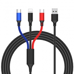 3 w 1 typ C/8 Pin/kabel Micro USB do ładowania dla iPhone X uniwersalna szybka kabel ładowania do Samsunga S9 s8 Xiaomi ładowark