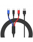 3 w 1 typ C/8 Pin/kabel Micro USB do ładowania dla iPhone X uniwersalna szybka kabel ładowania do Samsunga S9 s8 Xiaomi ładowark