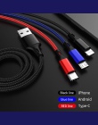 3 w 1 typ C/8 Pin/kabel Micro USB do ładowania dla iPhone X uniwersalna szybka kabel ładowania do Samsunga S9 s8 Xiaomi ładowark