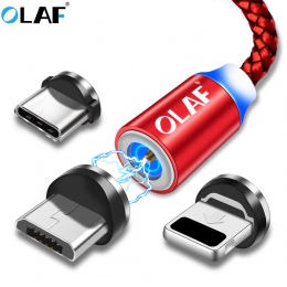 OLAF 1 m szybkie ładowanie magnetyczny micro USB kabel kabel USB typu C do iphnoe kabel telefoniczny adapter do Samsunga dla Xia