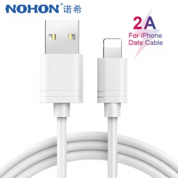 NOHON TPE USB kabel do ładowania danych dla iPhone X XS MAX XR 8 7 6 6 S 5 5S Plus ładowania synchronizacji przewód oświetleniow