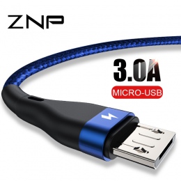 ZNP 3A szybko ładujący kabel Micro USB dla Samsung S7 Xiaomi Redmi Note 5 Pro 4 Micro usb przewód ładowarki tabletu z systemem A