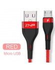 ZNP 3A szybko ładujący kabel Micro USB dla Samsung S7 Xiaomi Redmi Note 5 Pro 4 Micro usb przewód ładowarki tabletu z systemem A