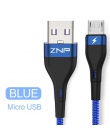 ZNP 3A szybko ładujący kabel Micro USB dla Samsung S7 Xiaomi Redmi Note 5 Pro 4 Micro usb przewód ładowarki tabletu z systemem A